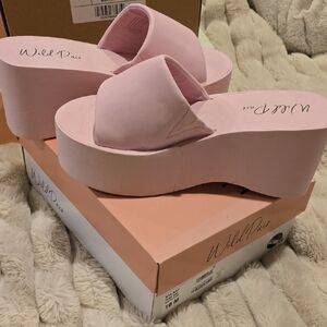 Wild Pair Pink Platform Shoes Elegant Design